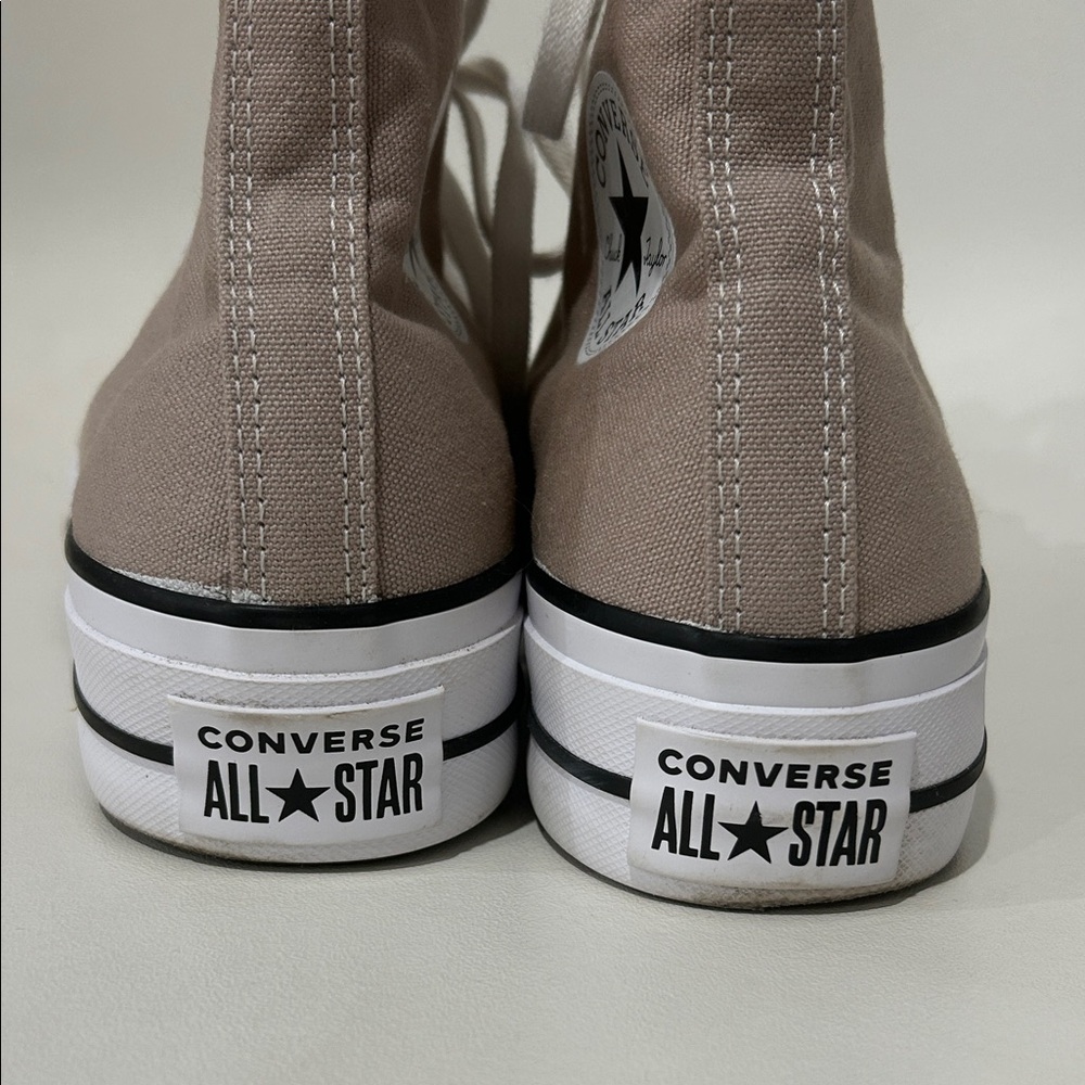 Converse Chuck Taylor All Star High Top Sneakers in Taupe - Picture 4 of 11